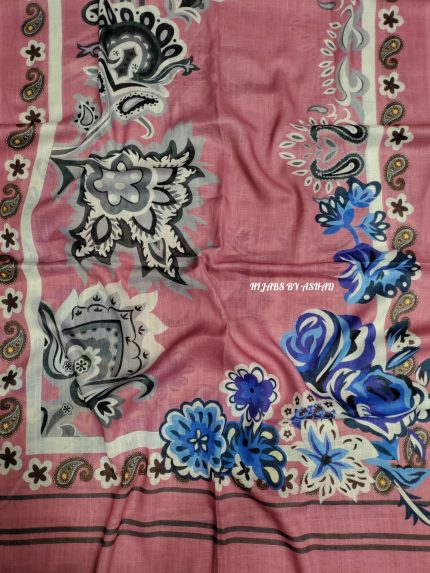 Turkish Lawn Hijab – Digital Print, T-PINK