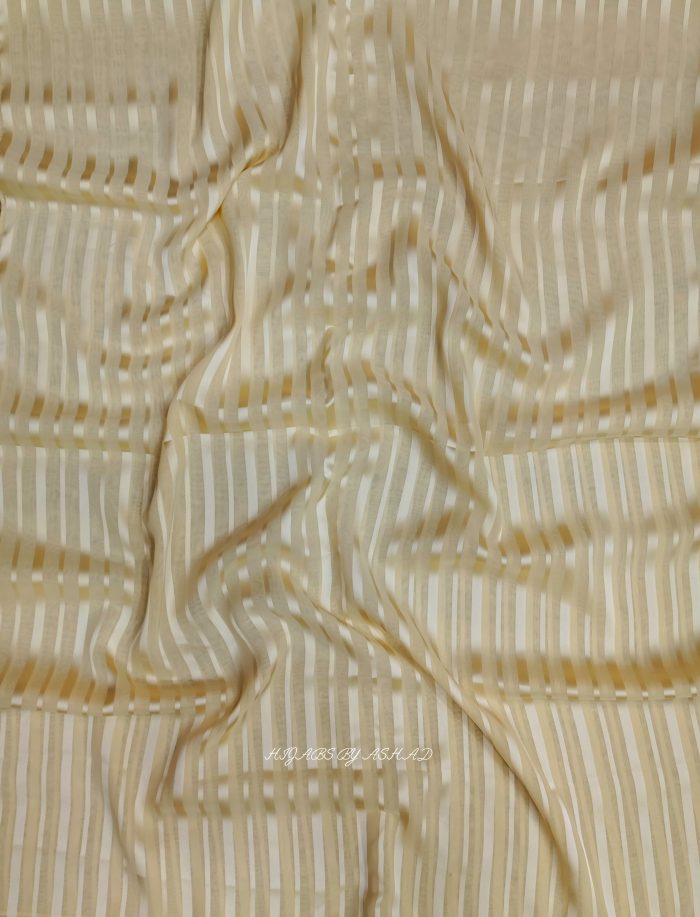 Textured Stripe Hijab – Deep Gold