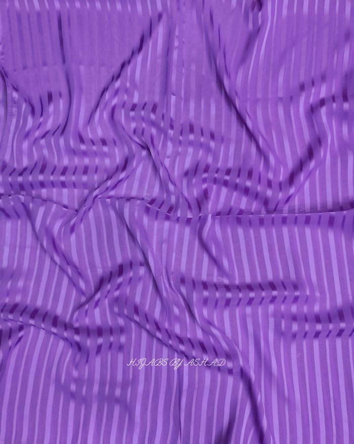 Textured Stripe Hijab – Baby Purple