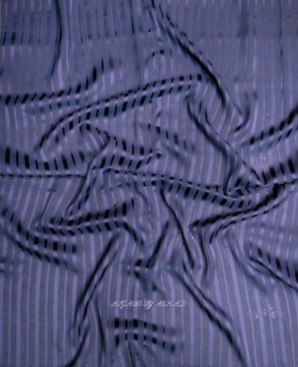Textured Stripe Hijab – Jet Blue