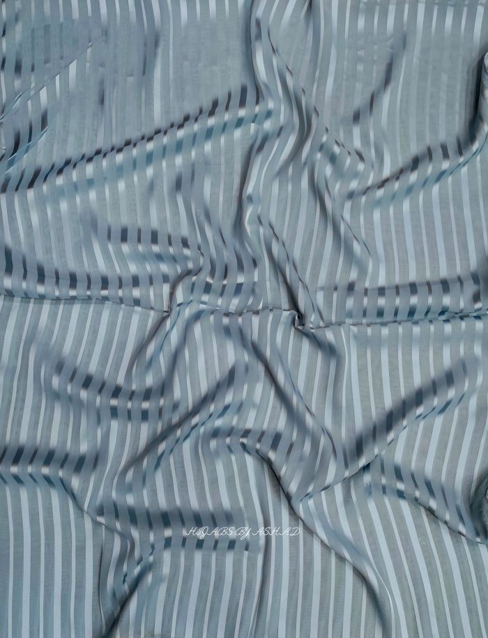 Textured Stripe Hijab – Malaysian Grey