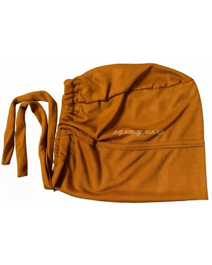 TURBAN TIE HIJAB CAP - IN CARAMEL
