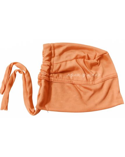 TURBAN TIE HIJAB CAP - PEACH