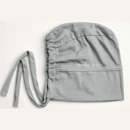 TURBAN TIE HIJAB CAP - IN LIGHT GREY