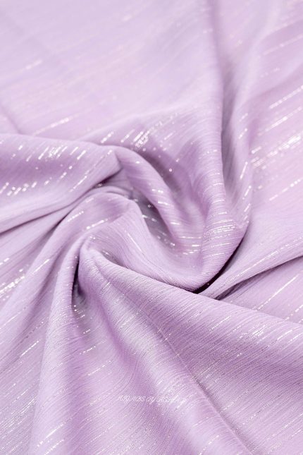 CRINKLE CHIFFON ZARI HIJAB IN - BABY PURPLE