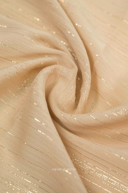 CRINKLE CHIFFON ZARI HIJAB IN - DELL GOLD