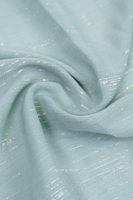 CRINKLE CHIFFON ZARI HIJAB IN - ICE GREY