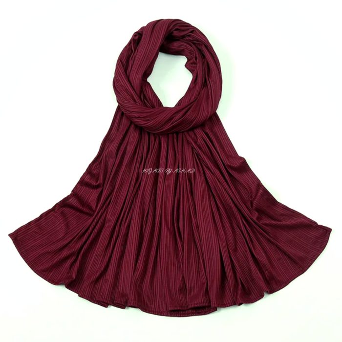 Premium Ribbed Jersey Hijab – In Maroon