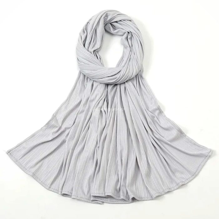 Premium Ribbed Jersey Hijab – In Ligth Grey