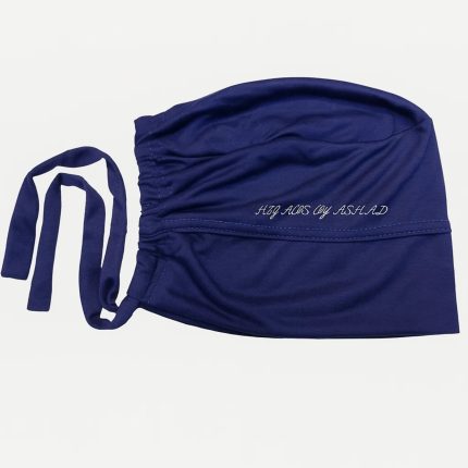 TURBAN TIE HIJAB CAP - IN NAVY BLUE