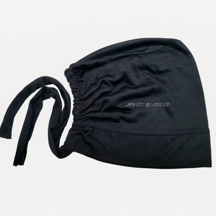 TURBAN TIE HIJAB CAP - IN BLACK