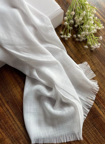TURKISH SULBE LAWN - MILKY WHITE