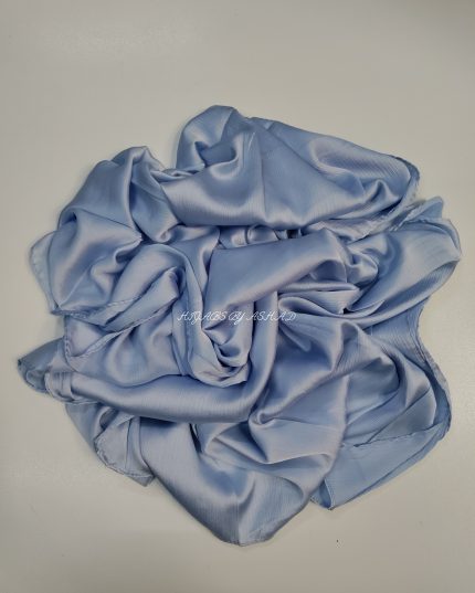 Crinkle Korean Silk Hijab In – Ice Blue