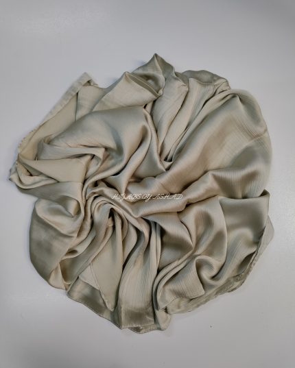 Crinkle Korean Silk Hijab In – Dusty Olive