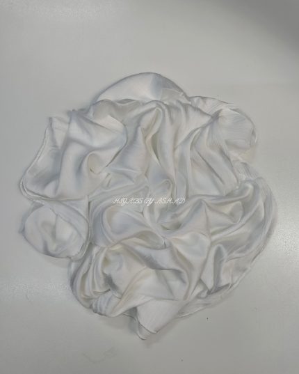 Crinkle Korean Silk Hijab In – Pal White