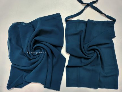 Premium Georggart Hijab with Matching Niqab In – Zinc Blue