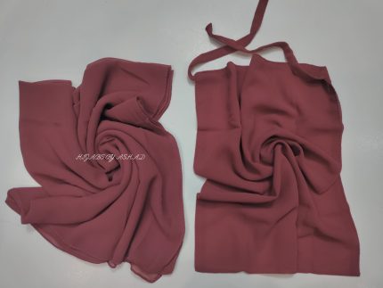 Premium Georggart Hijab with Matching Niqab In – Blush Pink