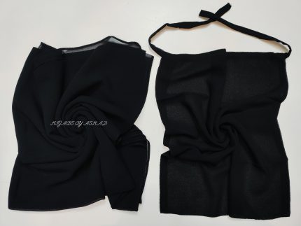 Premium Georggart Hijab with Matching Niqab In – Jet Black