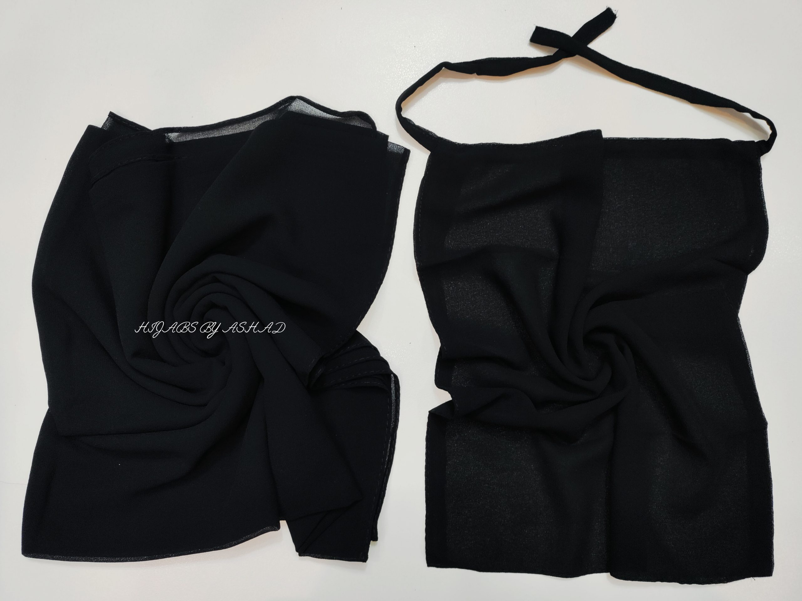 InShot_20250918_051814335 Premium Georggart Hijab with Matching Niqab In – Jet Black