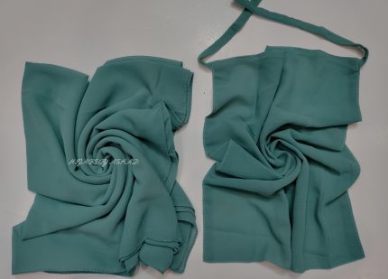 Premium Georggart Hijab with Matching Niqab In – Sea Green