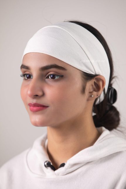 Hiba Band Underscarf Cap In – Milky White