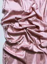 Luxury Satin Hijab with Crystal Embellished Border