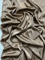 Luxury Satin Hijab with Crystal Embellished Border