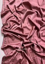 Luxury Satin Hijab with Crystal Embellished Border