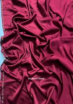 Luxury Satin Hijab with Crystal Embellished Border